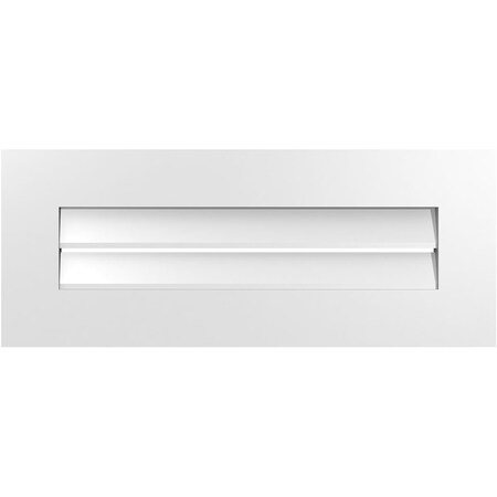 Ekena Millwork Vertical Surface Mount PVC Gable Vent: Functional, w/ 3-1/2"W x 1"P Standard Frame, 30"W x 12"H GVPVE30X1201SF